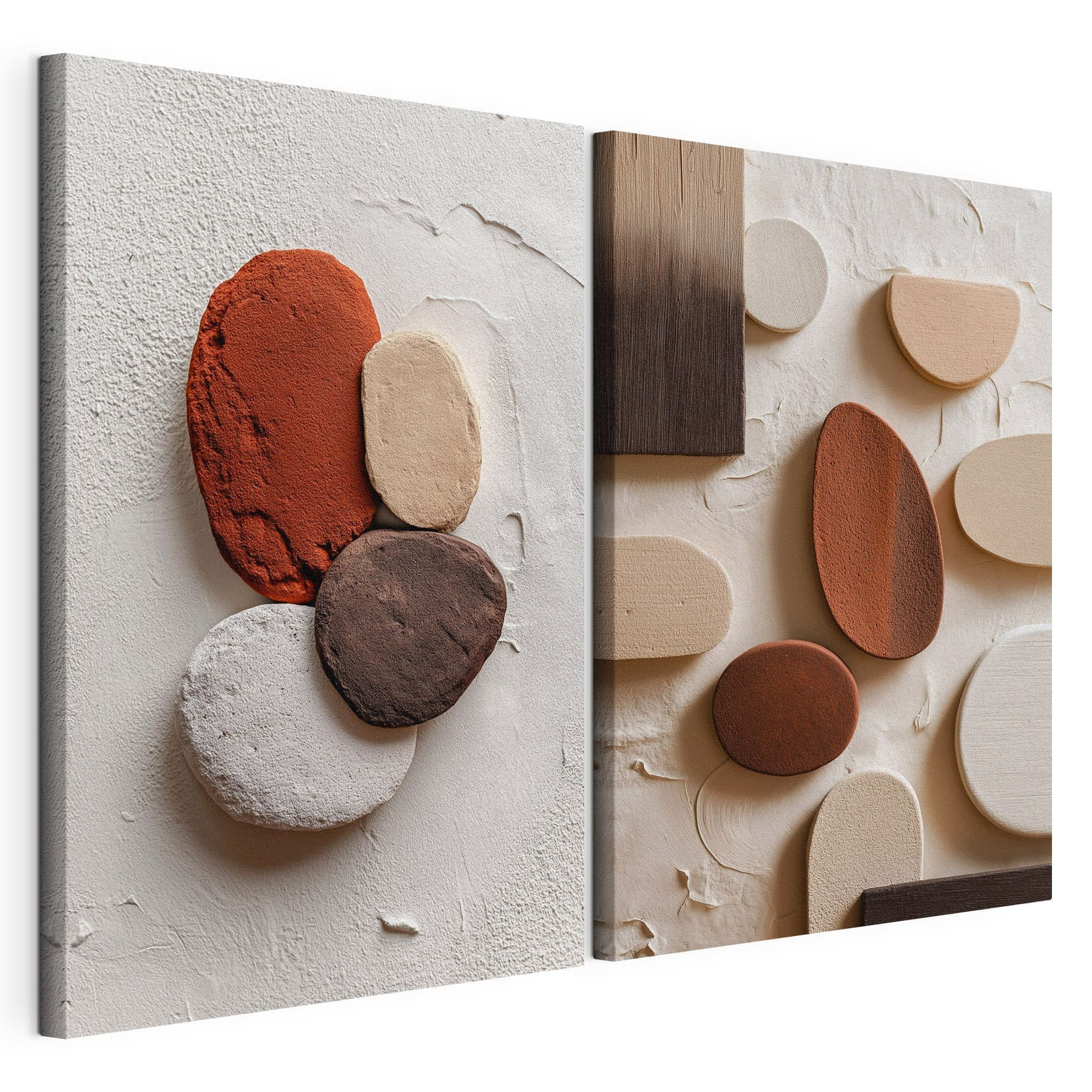 Organic shapes in earthy tones