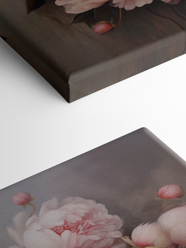 Painting of flowers on a black background Painting of flowers on a black background