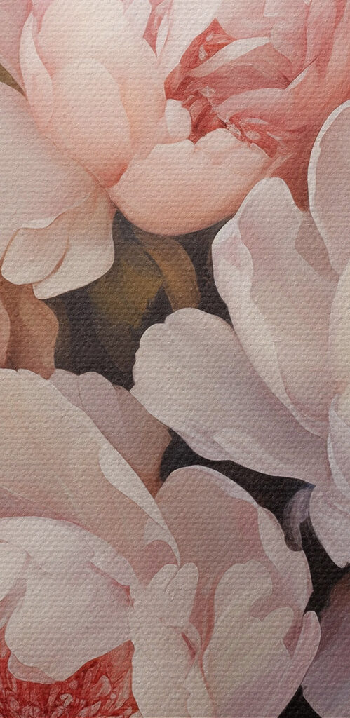Painting of flowers on a black background Painting of flowers on a black background