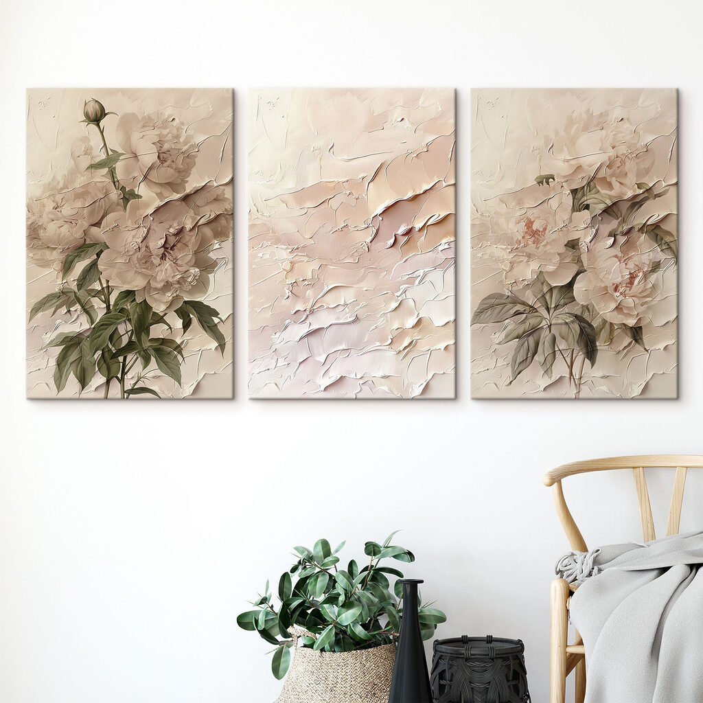 Painting of flowers on a wall