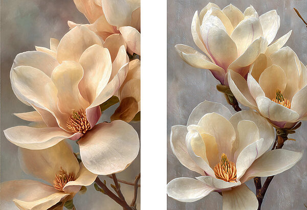 Delicate blooms in soft hues