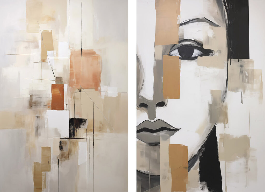 Painting of a woman's face