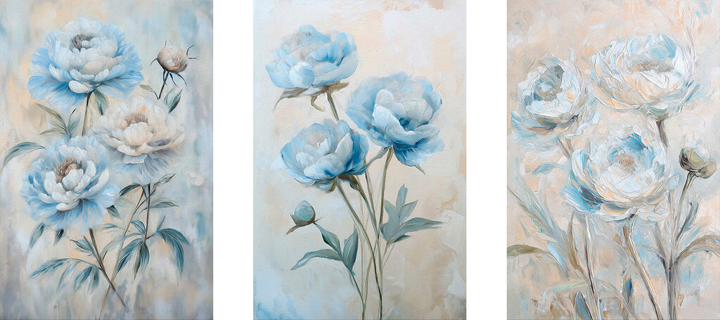 Delicate blooms in soft hues