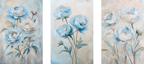 Delicate blooms in soft hues