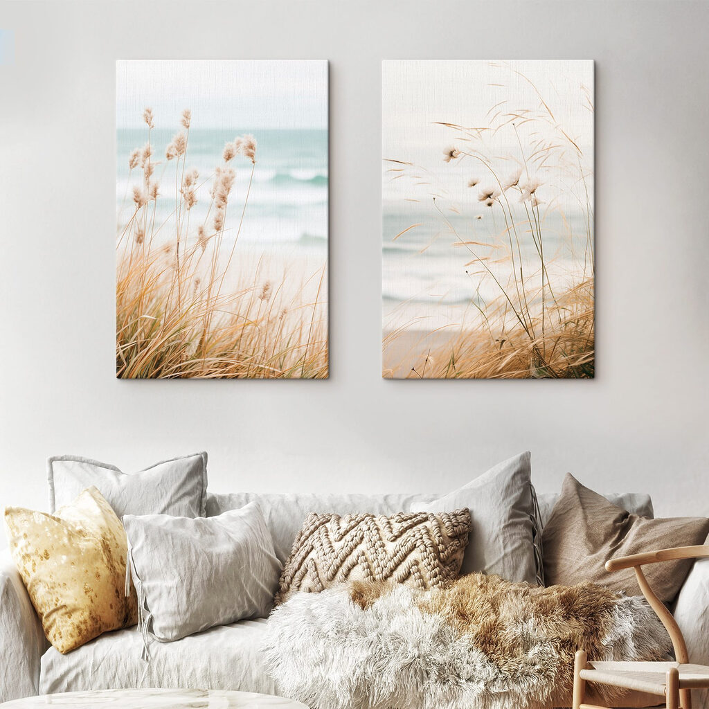 Gentle breeze over coastal grass