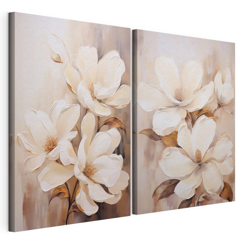 Painting of white flowers Painting of white flowers