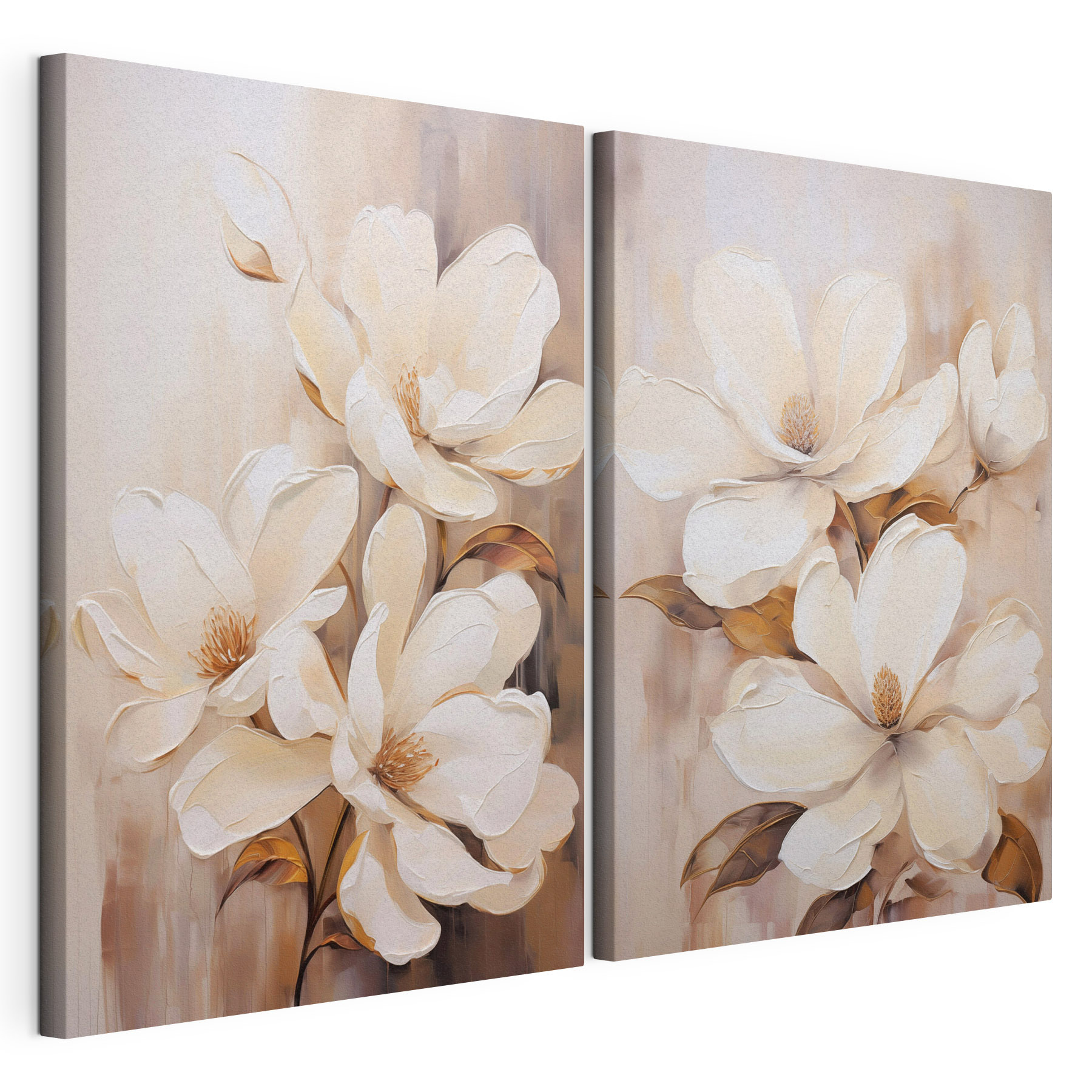 Painting of white flowers Painting of white flowers