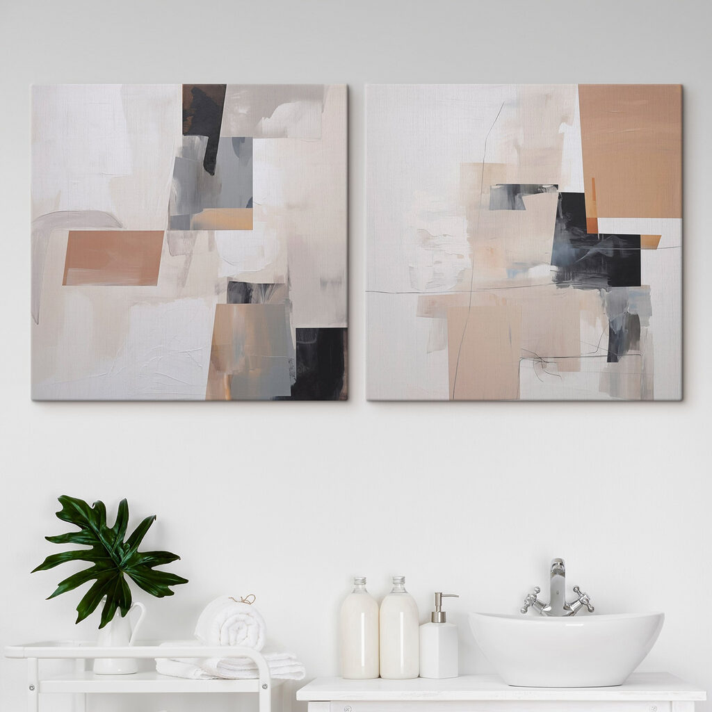 Painting of different shades of gray and black Painting of different shades of gray and black