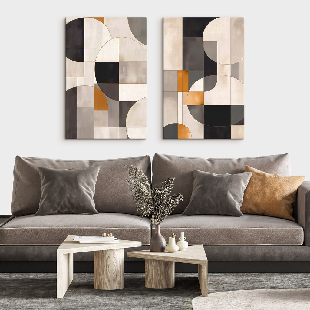 Abstract geometric design in soft tones Abstract geometric design in soft tones