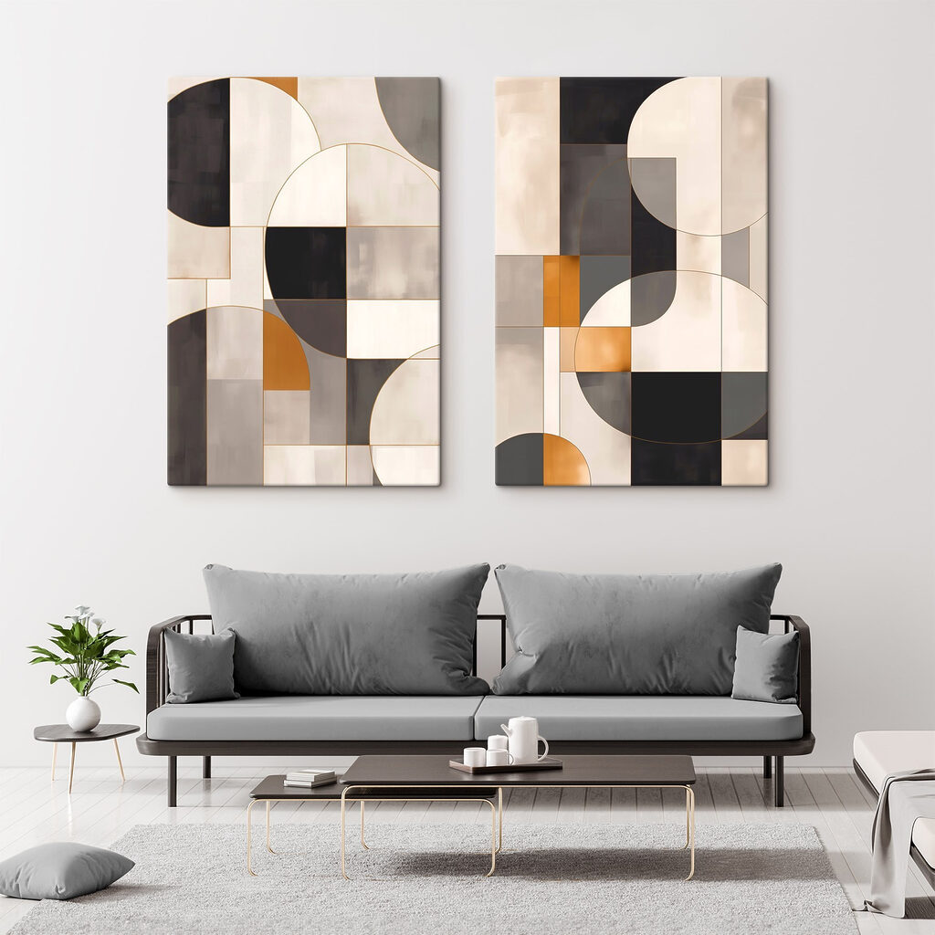 Abstract geometric design in soft tones Abstract geometric design in soft tones