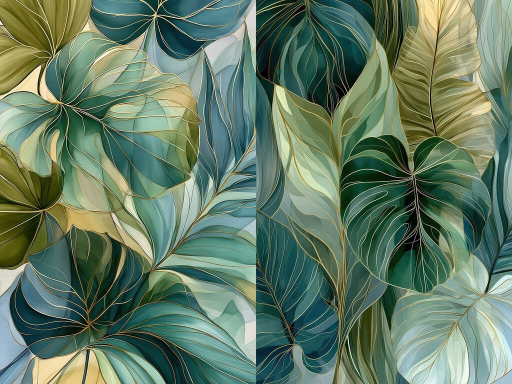 Collage of leaves