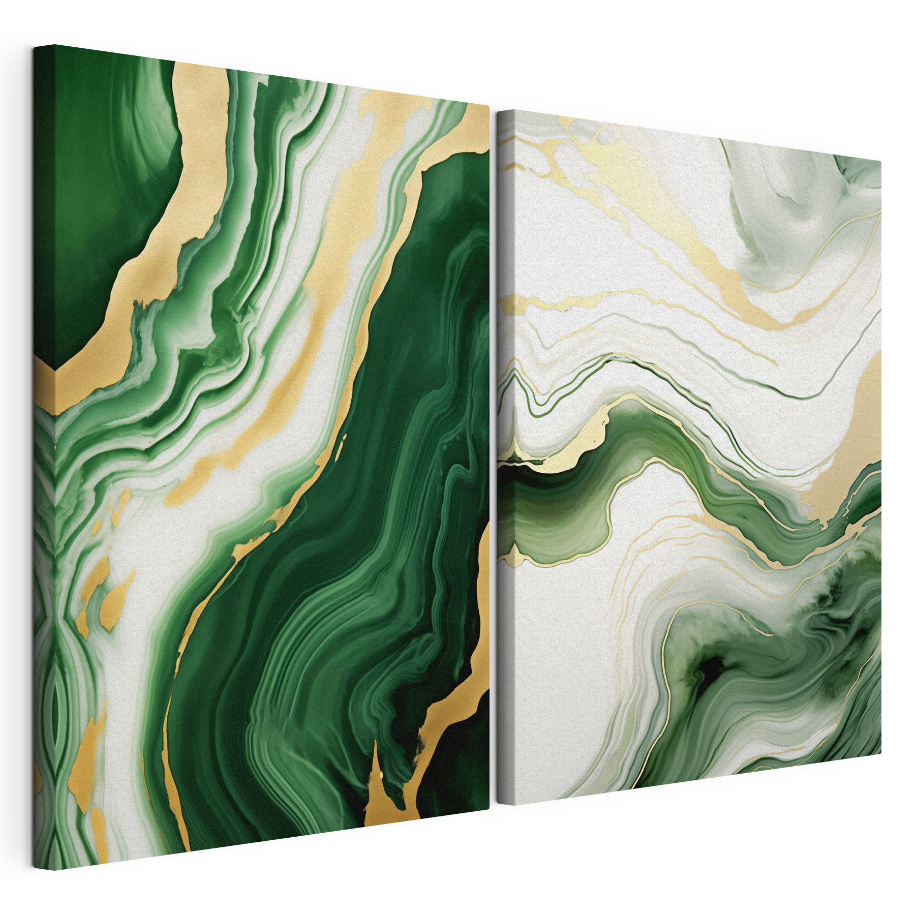 Green and white marbled surface Green and white marbled surface
