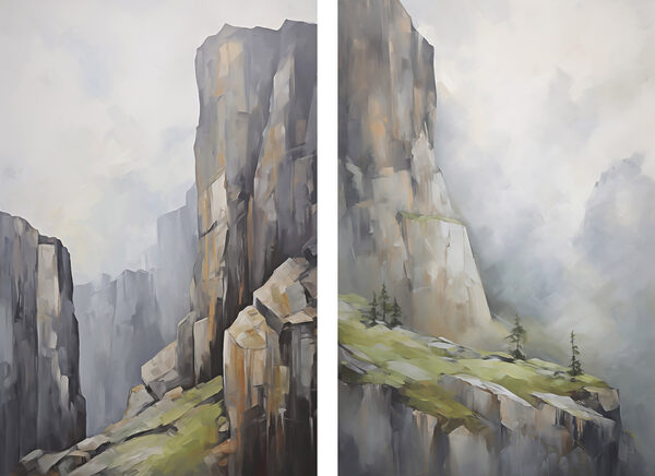 Painting of a mountain Painting of a mountain
