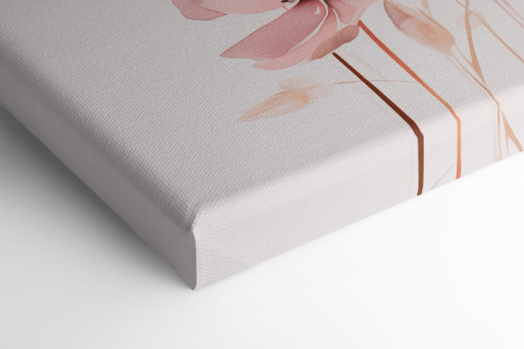 Painting of flowers on a white surface Painting of flowers on a white surface