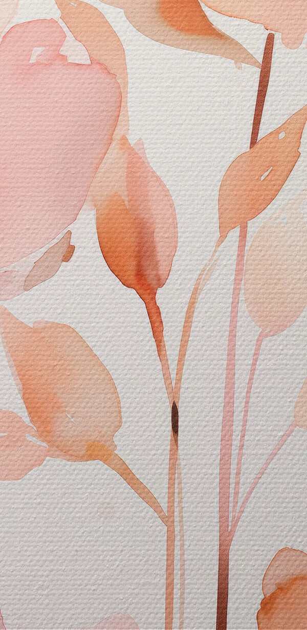 Painting of flowers on a white surface Painting of flowers on a white surface