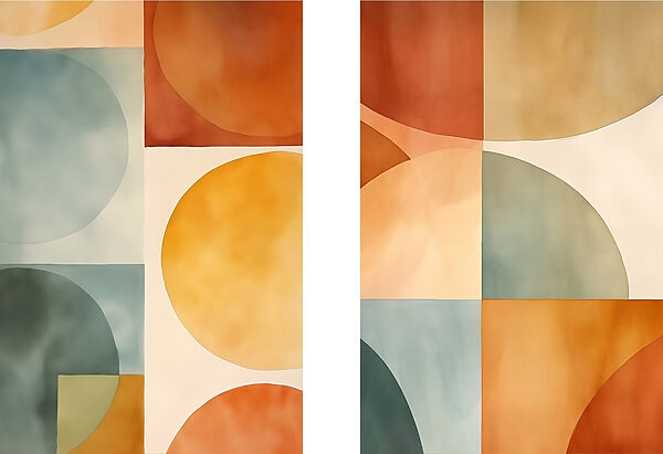 Soft shapes in warm tones