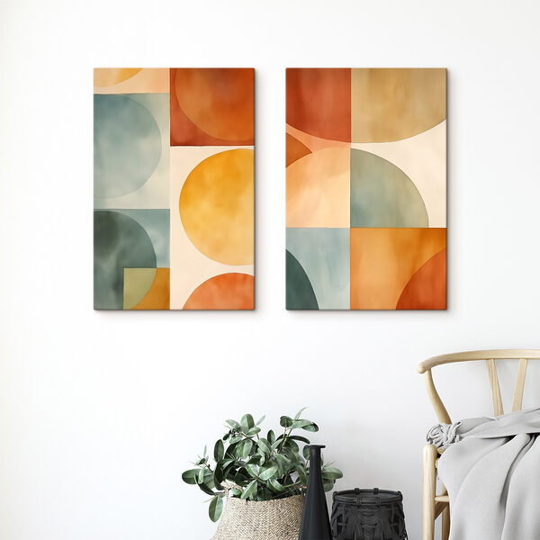 Soft shapes in warm tones