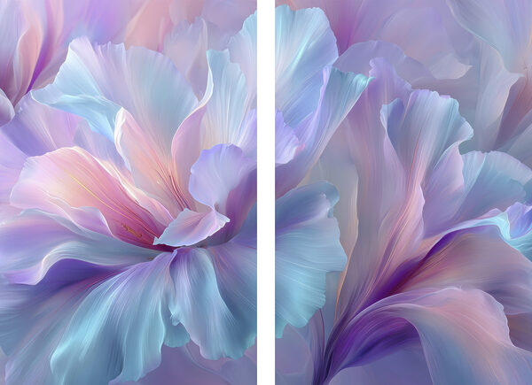 Whimsical blooms in soft hues
