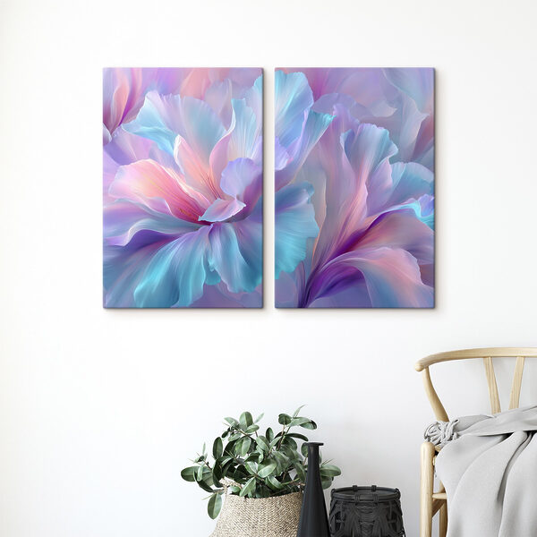 Whimsical blooms in soft hues