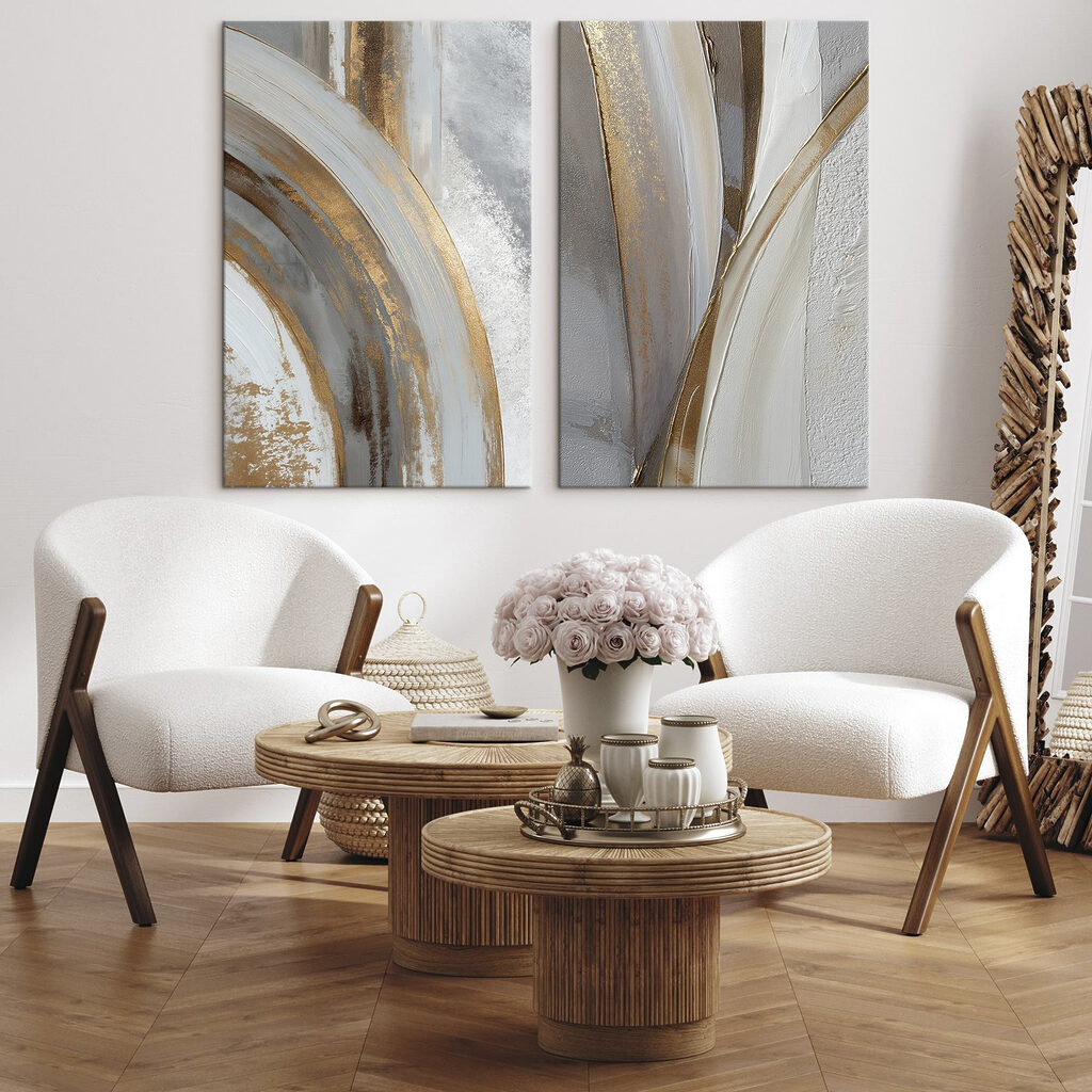 Artistic curves in subtle tones
