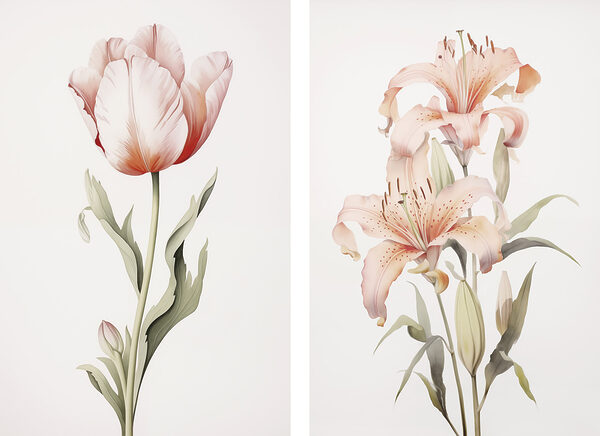 Delicate blossoms in soft hues Delicate blossoms in soft hues