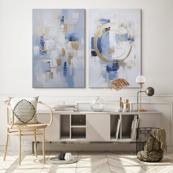 Two paintings of different colors Two paintings of different colors