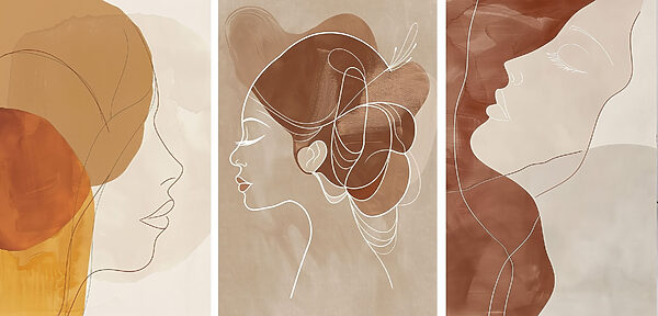 Collage of a woman's profile Collage of a woman's profile