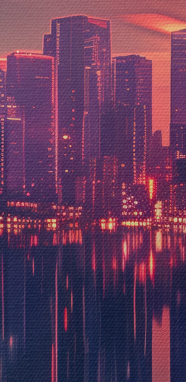 City skyline with a body of water
