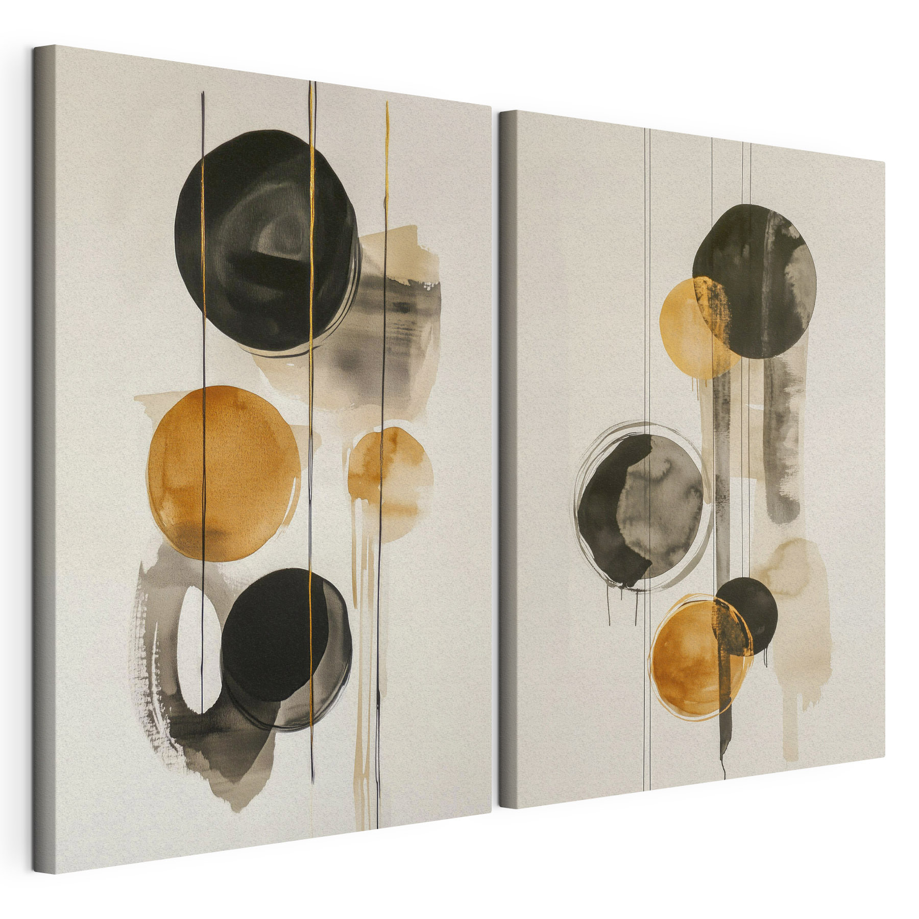 Painting of circles and lines