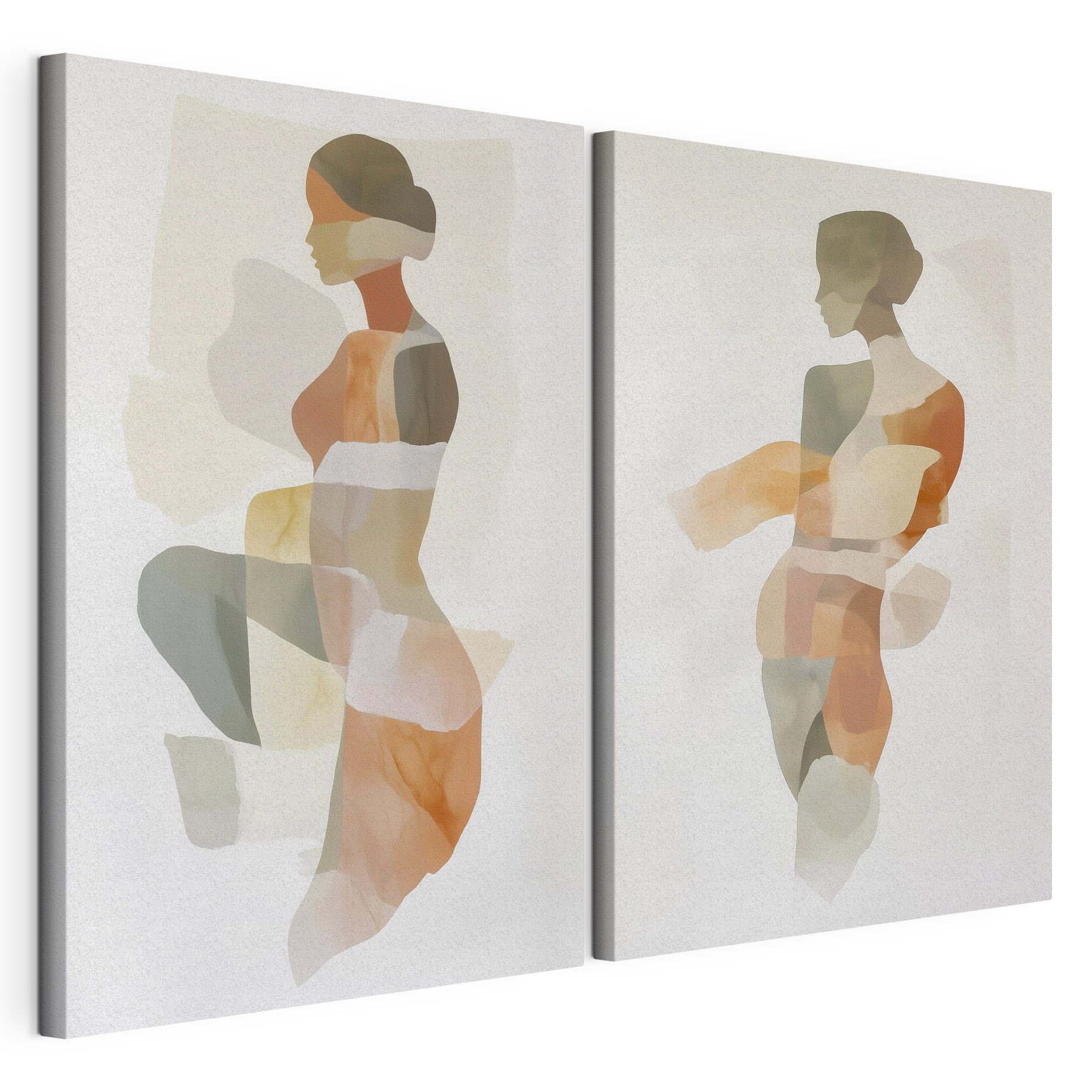 Woman's body with different colors Woman's body with different colors