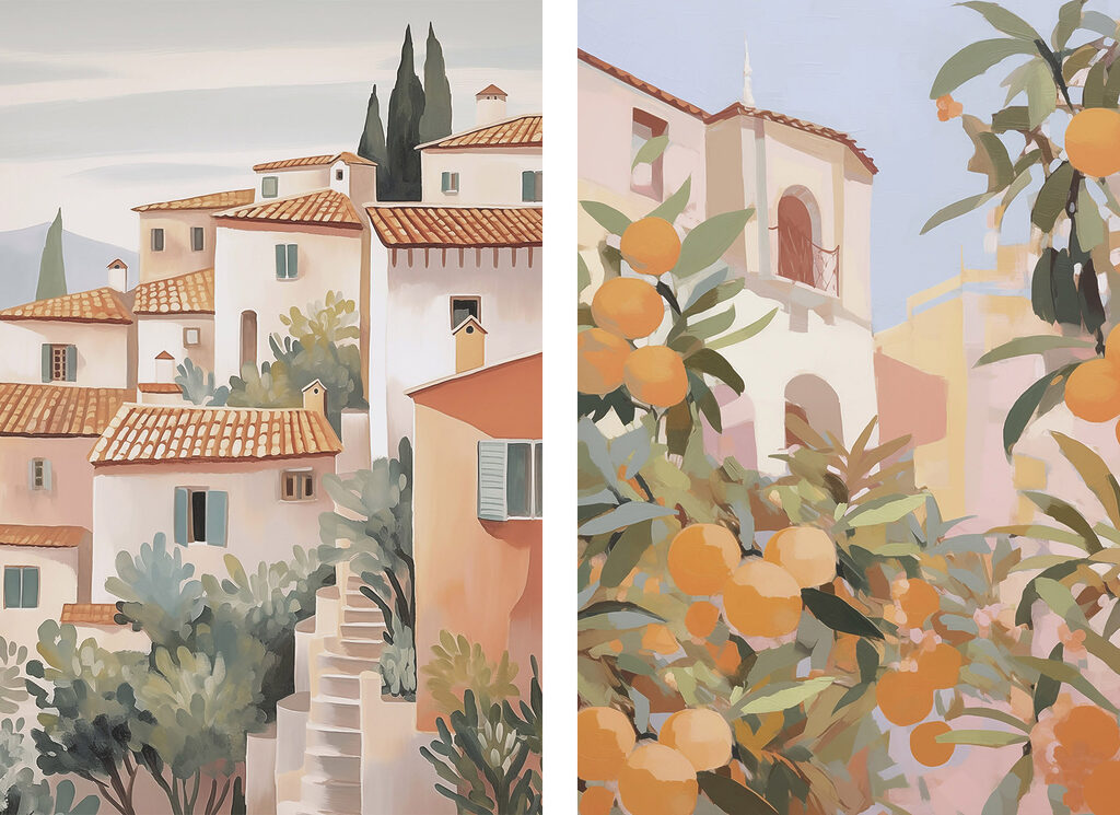 Painting of a city