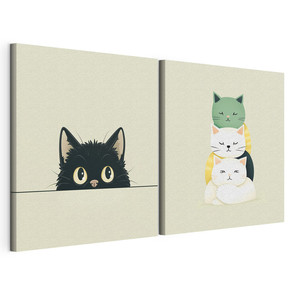 Group of cats on top of each other