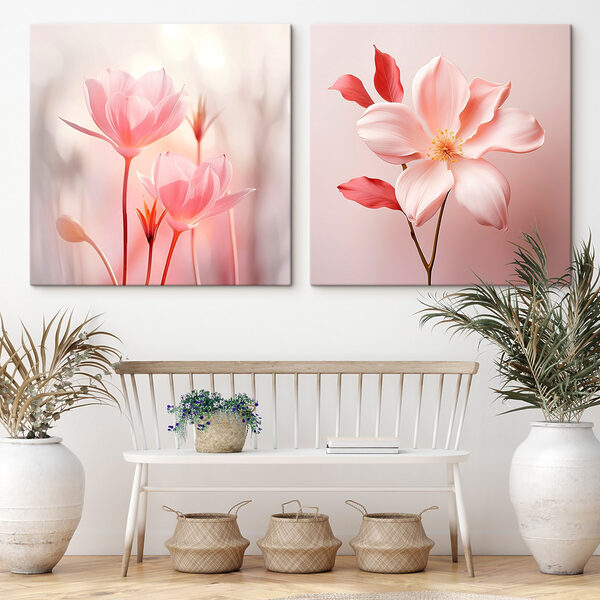 Delicate blooms in soft hues