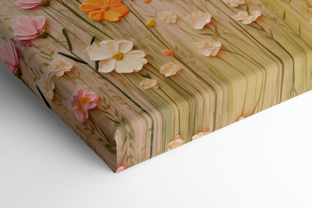 Painting of flowers on canvas Painting of flowers on canvas
