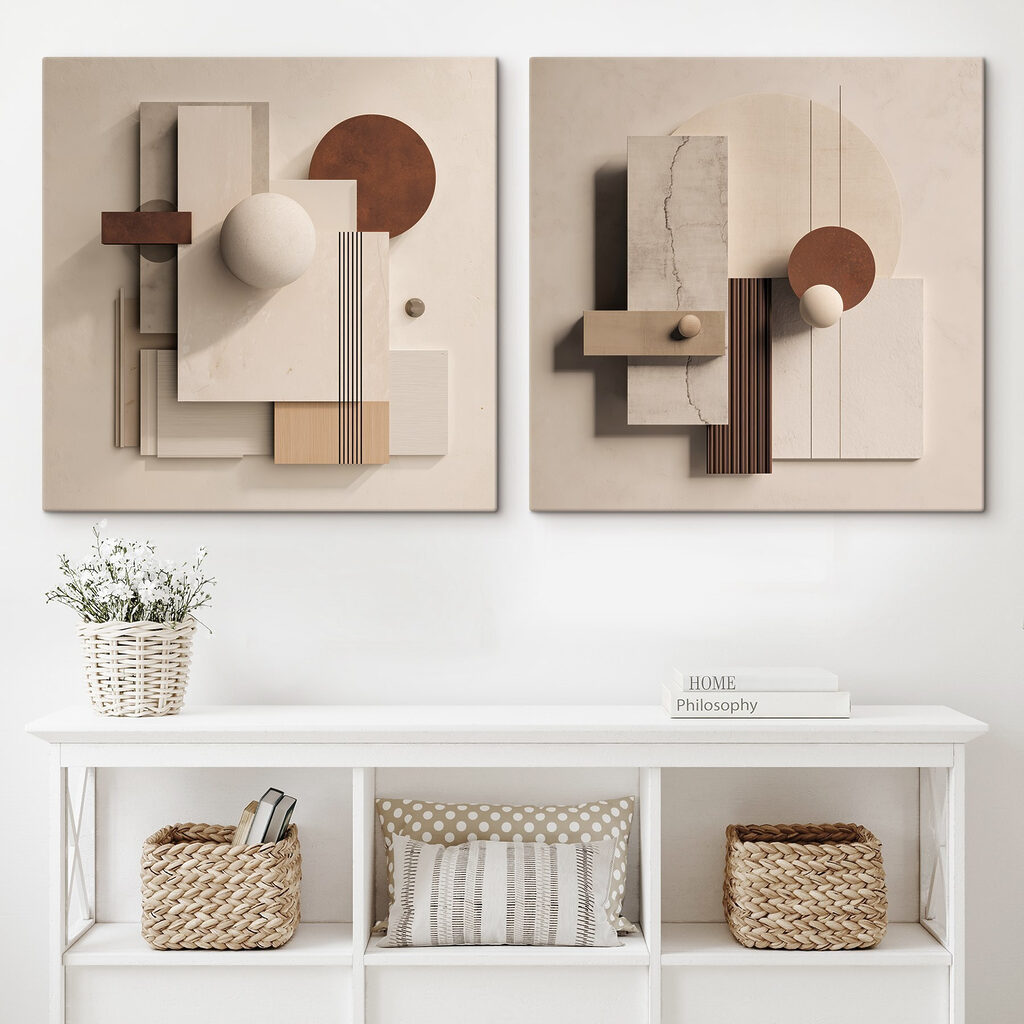 Collage of different shapes and colors