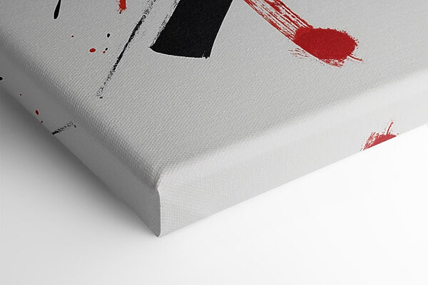 Red and black paint on a white surface Red and black paint on a white surface