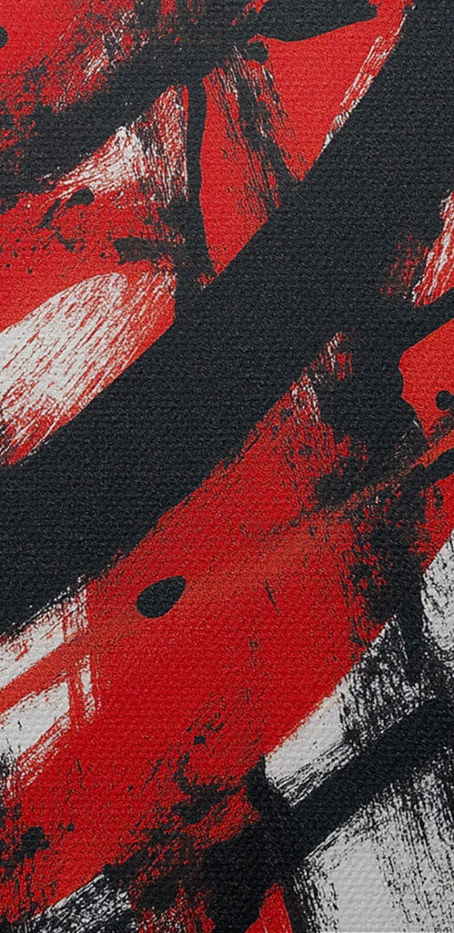Red and black paint on a white surface Red and black paint on a white surface