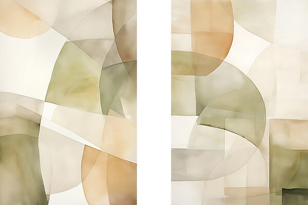 Soft hues and gentle shapes intertwine Soft hues and gentle shapes intertwine