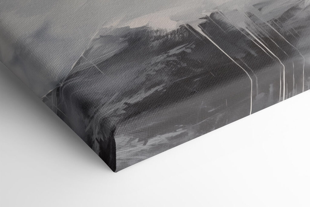 Painting of a mountain range