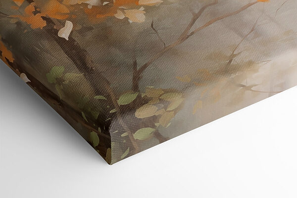 Painting of trees with yellow leaves