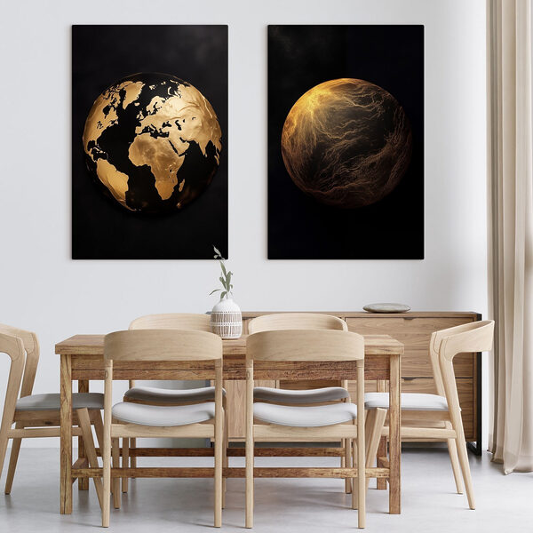 Artistic representation of celestial bodies Artistic representation of celestial bodies