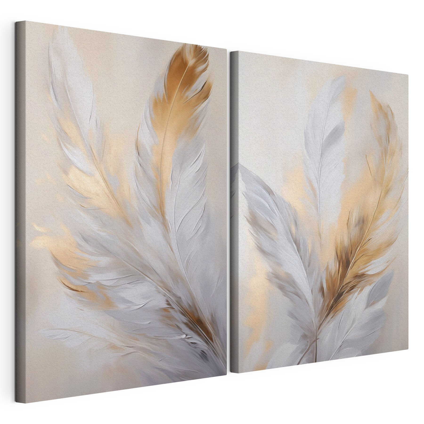 Delicate feathers in soft hues Delicate feathers in soft hues