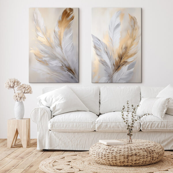 Delicate feathers in soft hues Delicate feathers in soft hues