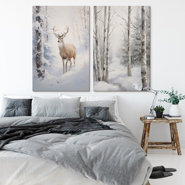 Deer in the snow