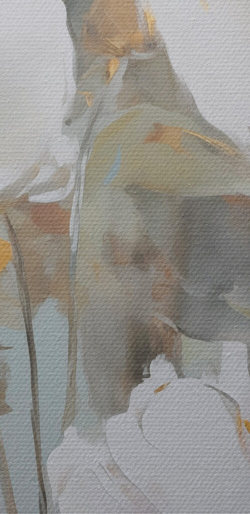 Painting of white flowers Painting of white flowers