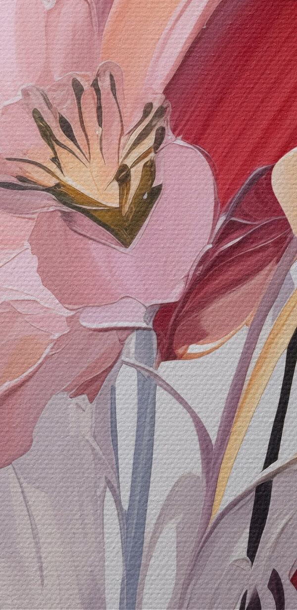 Painting of flowers on a white background Painting of flowers on a white background