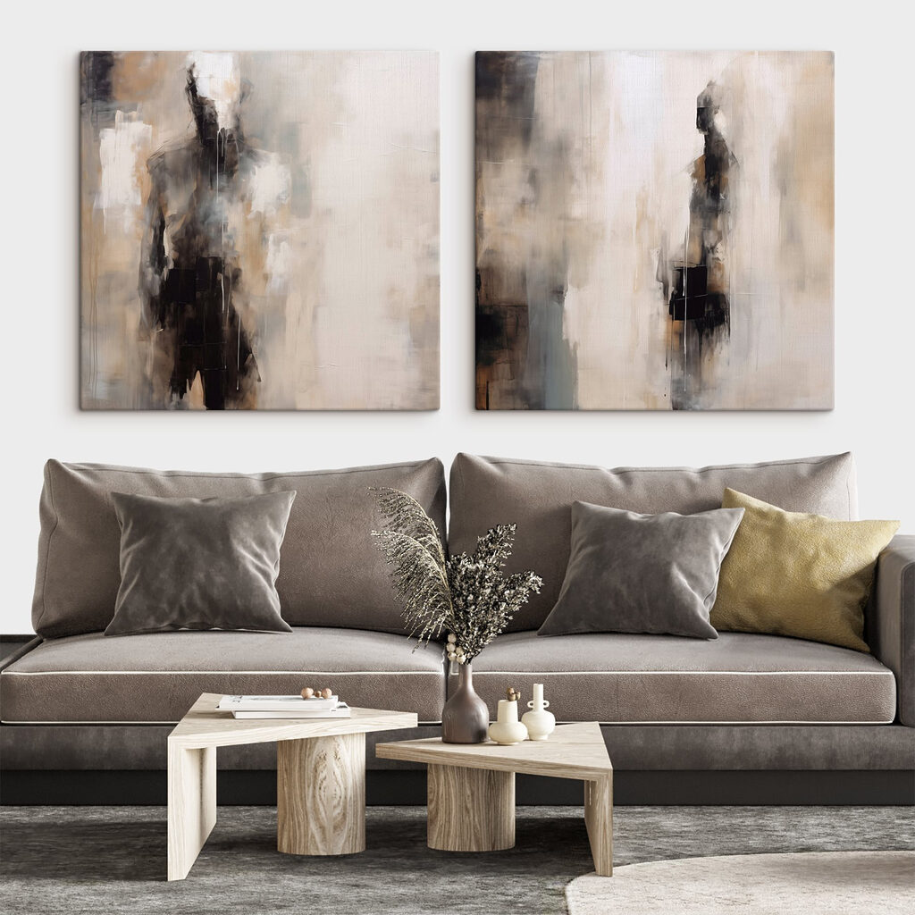 Abstract figures in muted tones Abstract figures in muted tones