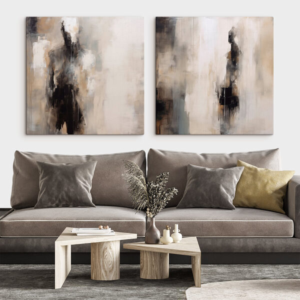 Abstract figures in muted tones Abstract figures in muted tones