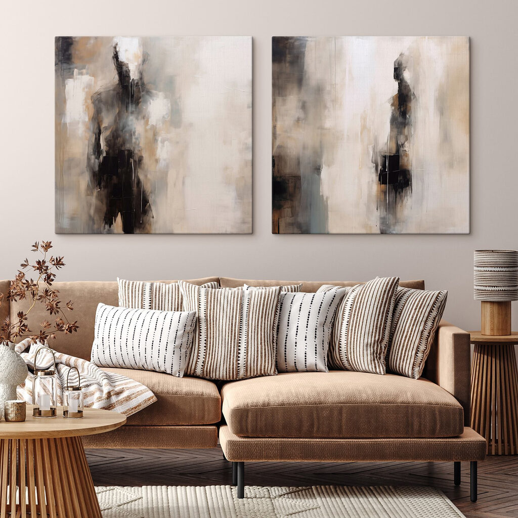 Abstract figures in muted tones Abstract figures in muted tones