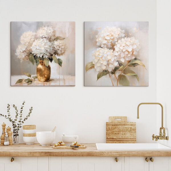 Painting of flowers in a vase